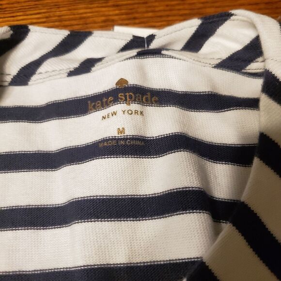 Kate Spade striped cotton Jersey lace up dress Med - Picture 5 of 6